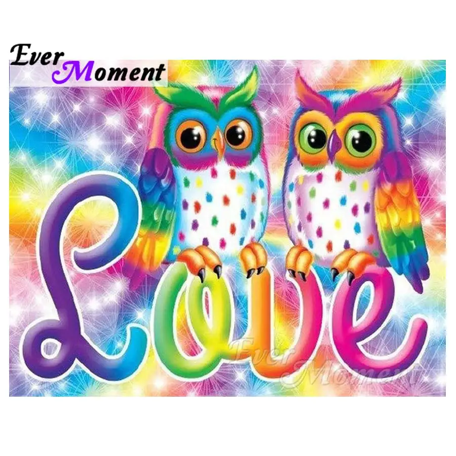 Когда-либо в настоящий момент 5D DIY алмазная живопись браслеты со словами Owl Love