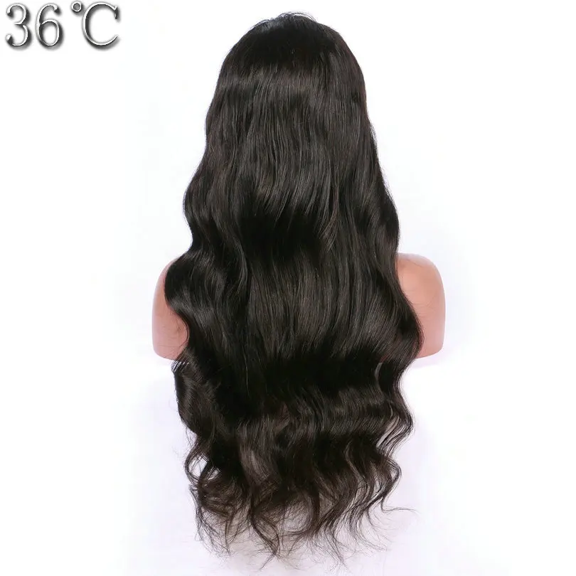 Вода волна человеческих волос парик перуанский Реми натуральный цвет средней