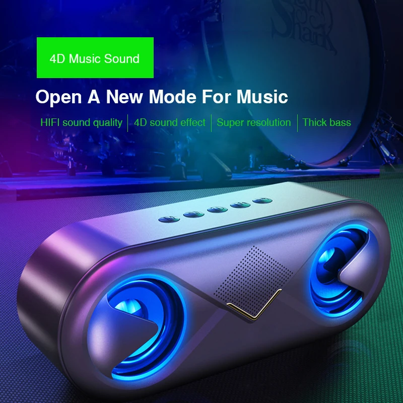 Мини Bluetooth динамик портативный беспроводной звуковая система 3D стерео музыка