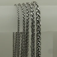 menboykids 6mm width length 7 40 basket link menboy silver stainless steel bracelet or necklace 1pc