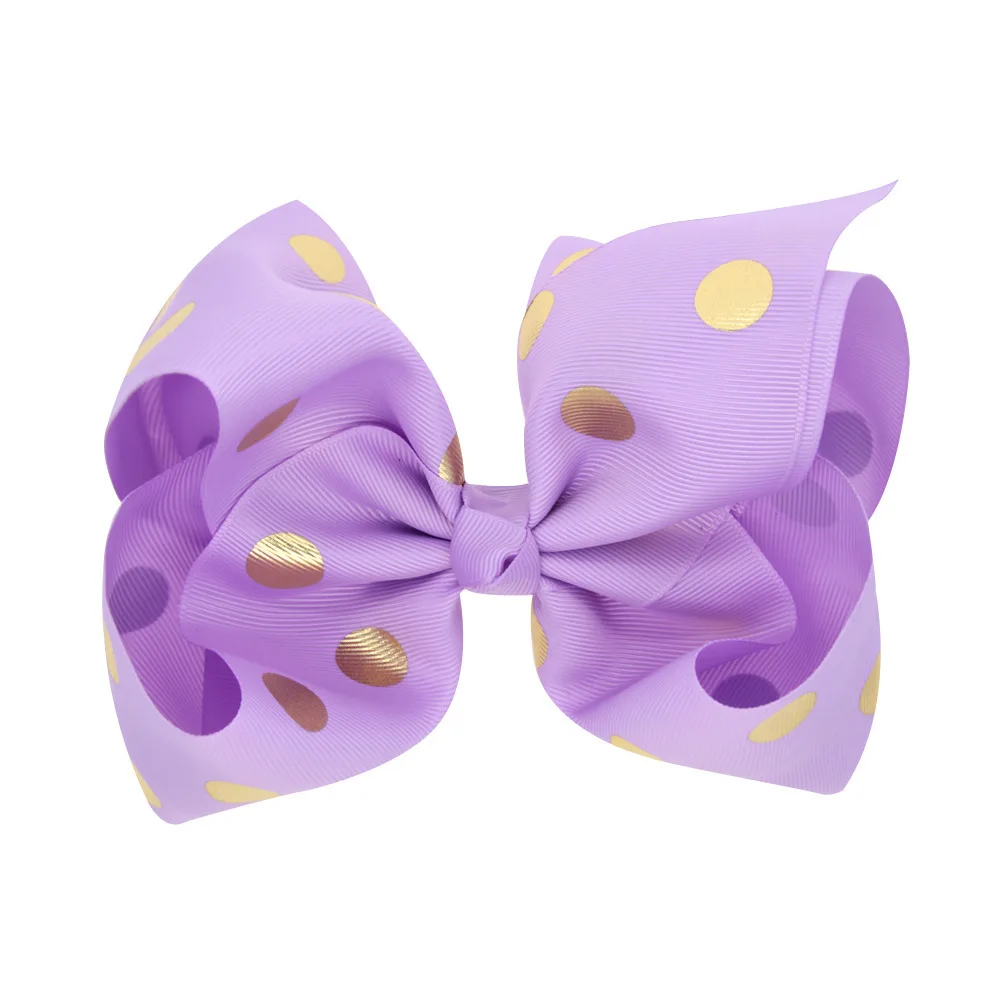 8 дюймовые заколки для волос в горошек маленьких девочек с большим бантом детские