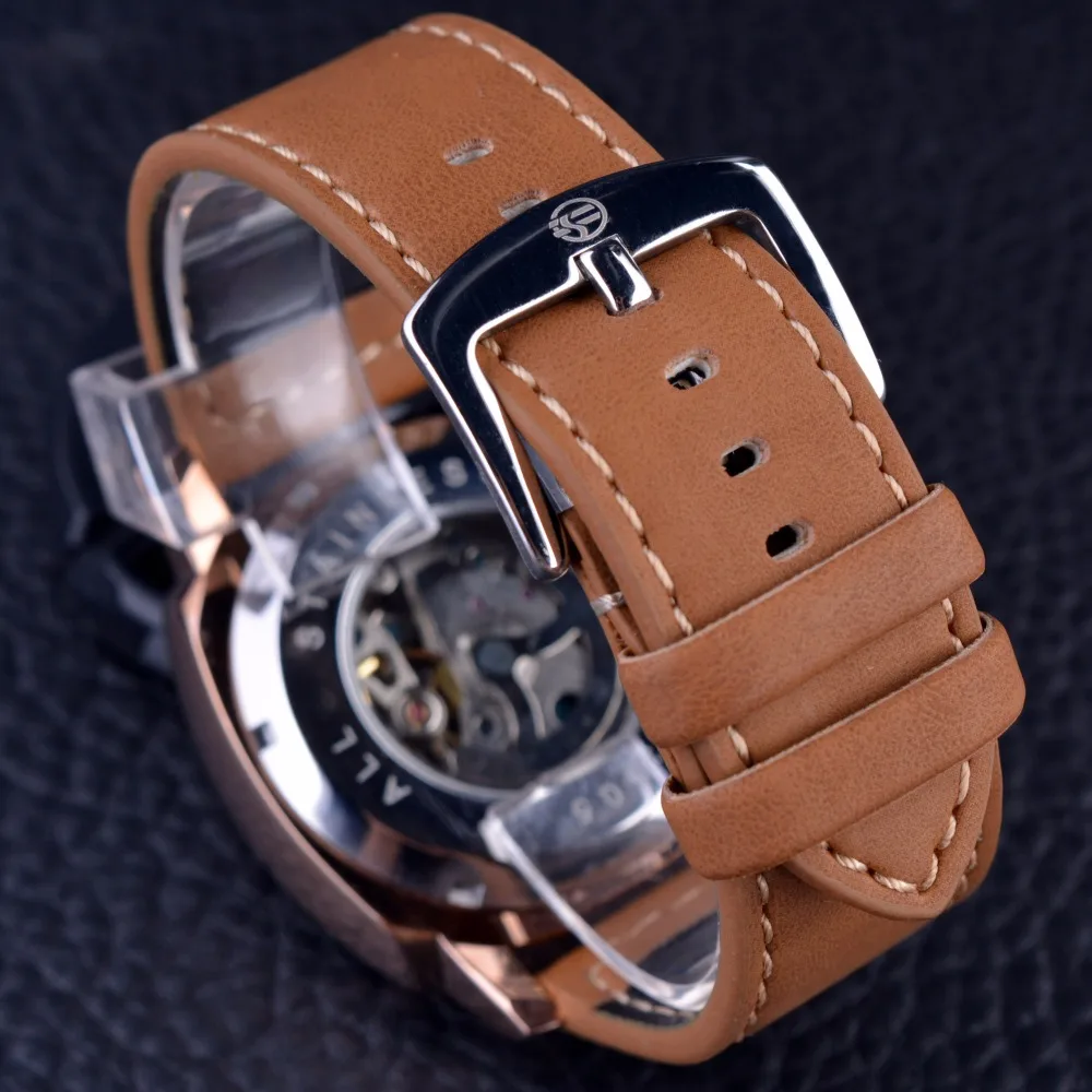 Часы наручные Forsining мужские с ветряной мельницей модные брендовые Роскошные