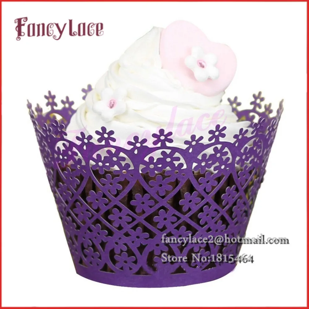 

50 шт., кружевная обертка для капкейков