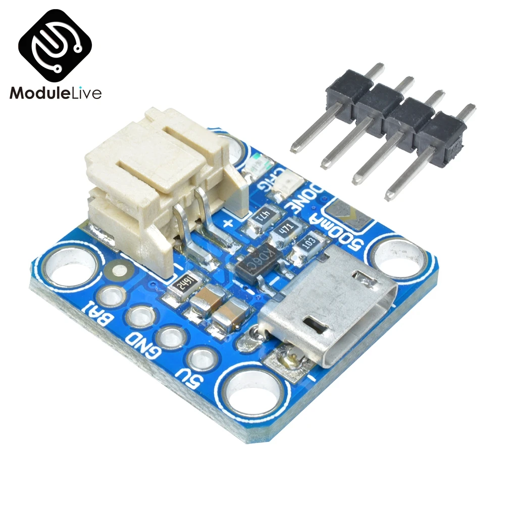 Зарядное устройство Micro-Lipo Micro-B USB зарядная плата модуль литий-ионный LiIon для