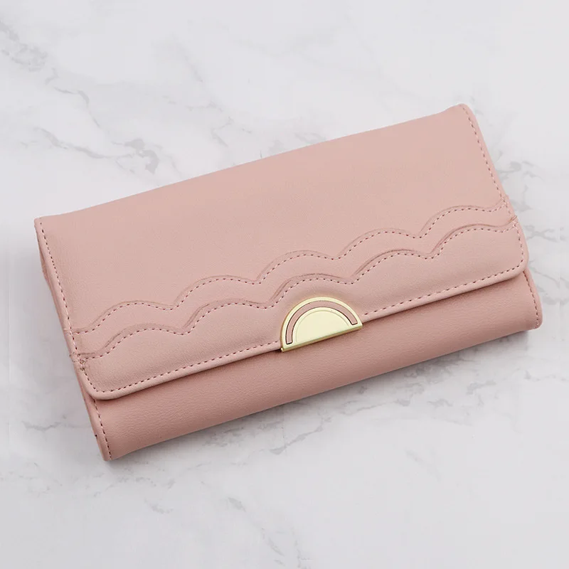 Тонкий бумажник Для женщин Cartera Mujer натуральная кожа класса Винтаж кошелек-клатч с держатель для карт с отделение для монет на молнии, с Fold длинный кошелек