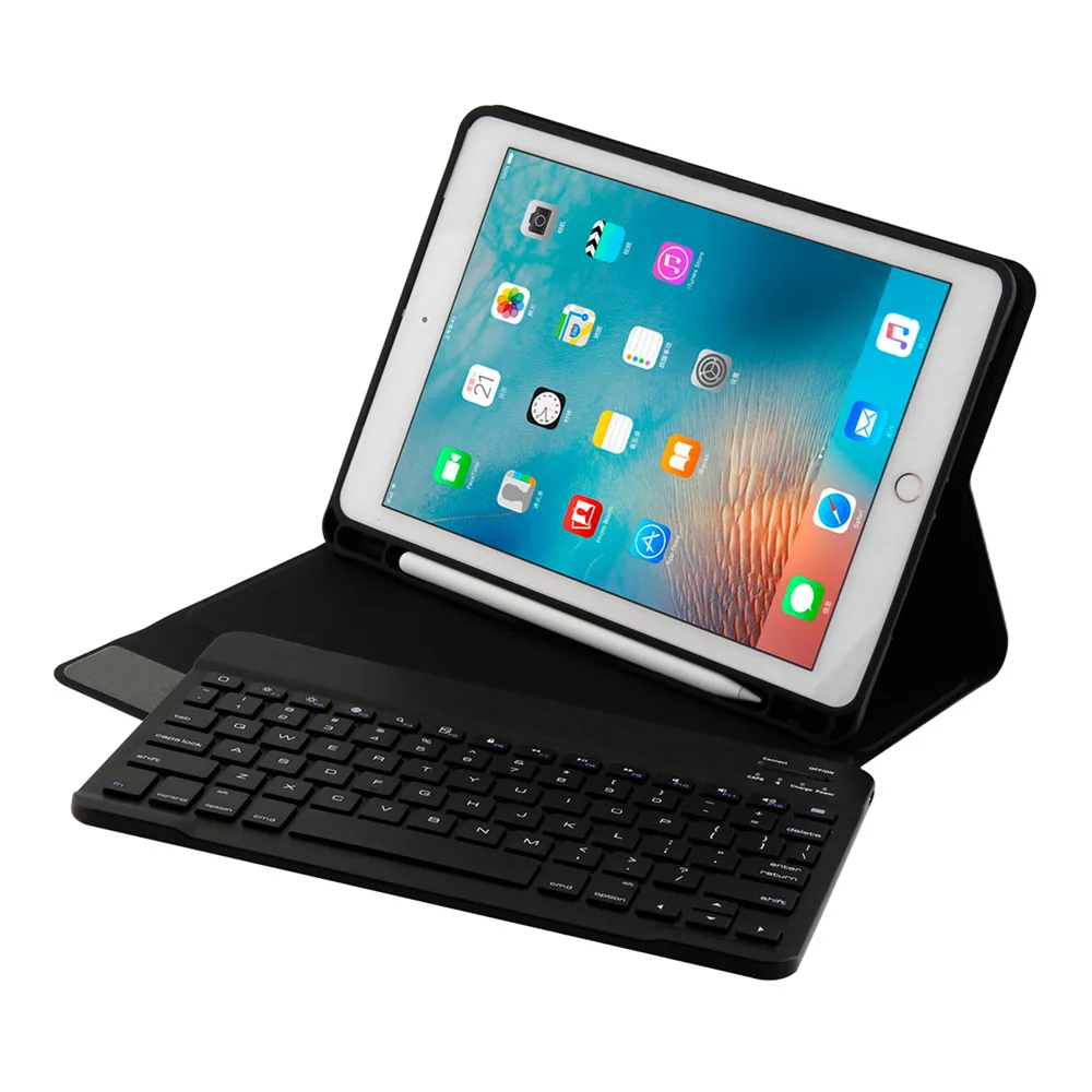 7/Colors Backlit Bluetooth Keyboard Smart Folio Case iPad Pro 97 Inch Manufacturer Direct iPad Air1/2 Pen Slot bluetooth Keyboar