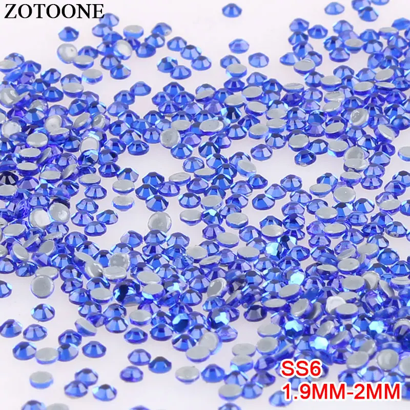 206 ZOTOONE SS6 стеклянные стразы кристалл AB исправление наклейки со стразами для ногтей одежда швейная Аппликация DIY 2 мм термоклей D - Цвет: 206