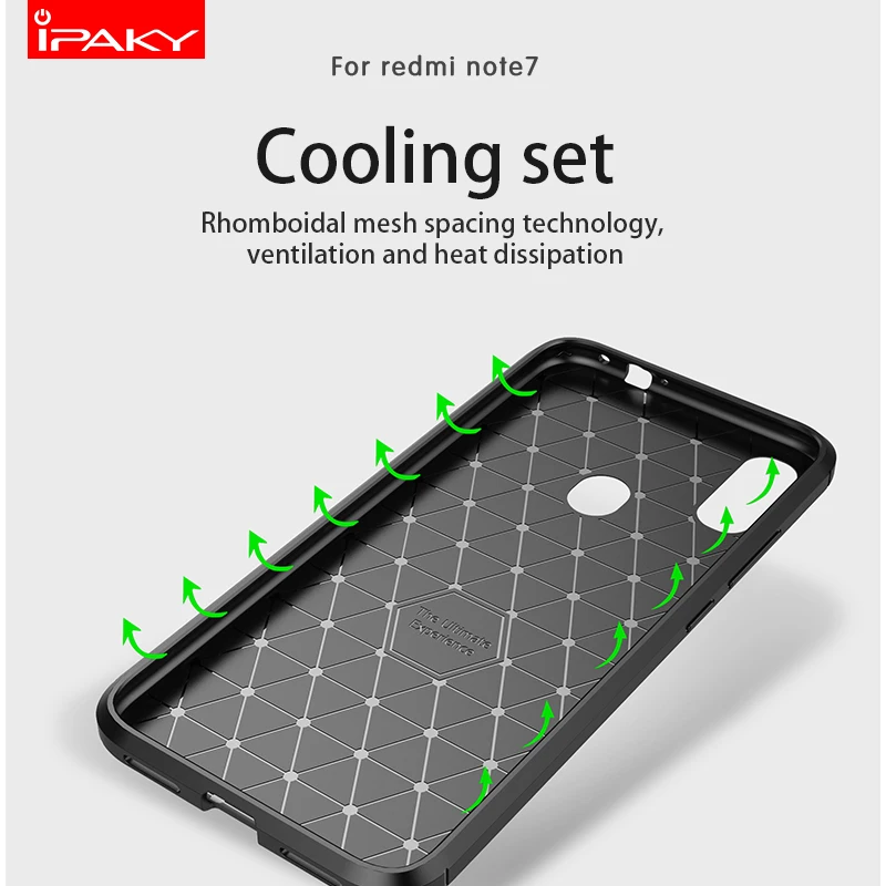 IPAKY для Xiaomi Redmi Note 7 Чехол Мягкий силиконовый чехол бампер противоударный чехол роскошные чехлы для телефонов Xiomi Redmi Note7 чехлы
