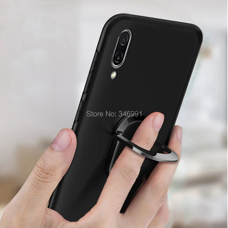 phone cover for umidigi one max case luxury 6 3 inch soft black silicone magnetic car holder ring coque for umidigi one max case free global shipping