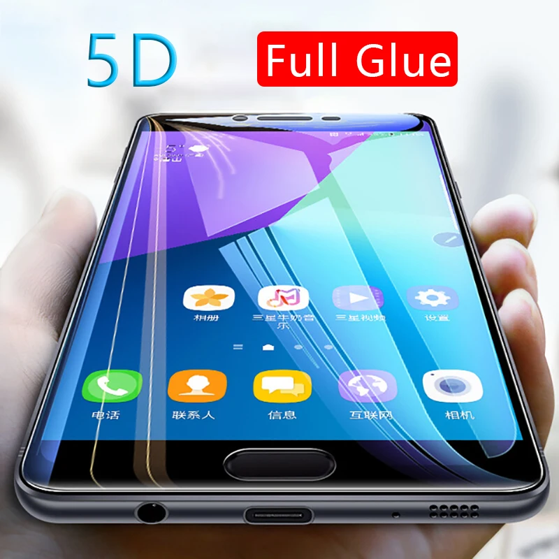Защитное стекло 5d закаленное для samsung a5 a6 a7 a8 plus a9 2018|Защитные стёкла и плёнки