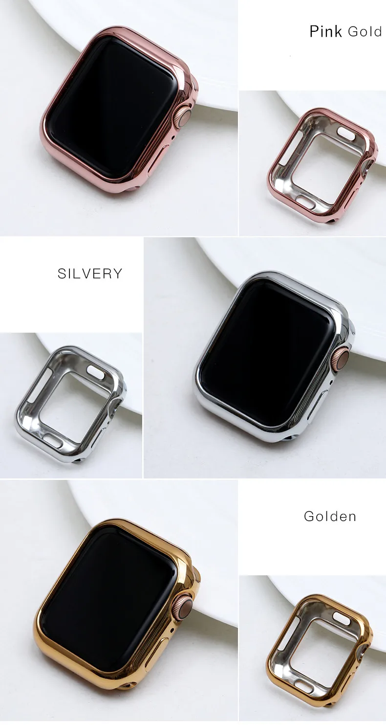 ТПУ бампер для Apple Watch чехол для Apple watch 5 4 Чехол 44 мм 40 мм iWatch 3 21 42 мм 38 мм мягкий защитный чехол 44