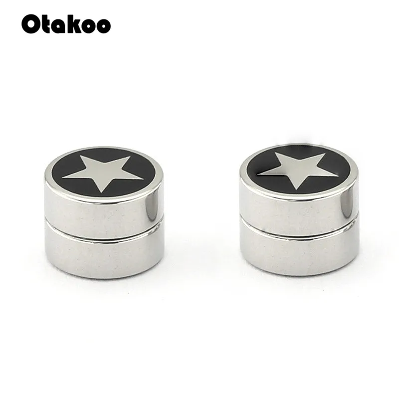Серьги-гвоздики Otakoo круглые мужские ювелирные украшения из нержавеющей стали с