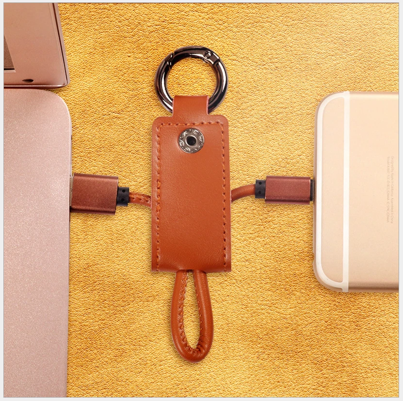 Fashion Portable Key Ring Fine copper USB Micro-USB Charge &amp DATA line Cable for Android devices | Электроника
