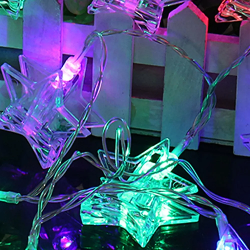 Battery Box Pentagram Clip Lamp Home Decoration Photo Decorative String | Лампы и освещение
