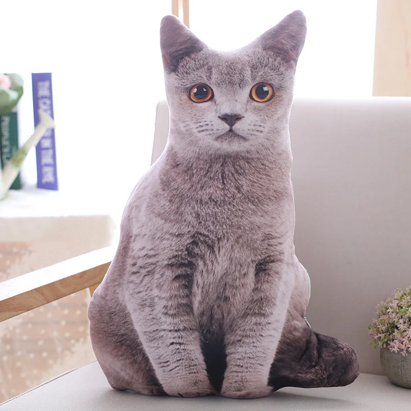 50 см мягкая 3D имитация мягкой кошки игрушки двухстороннее сиденье диван Подушка