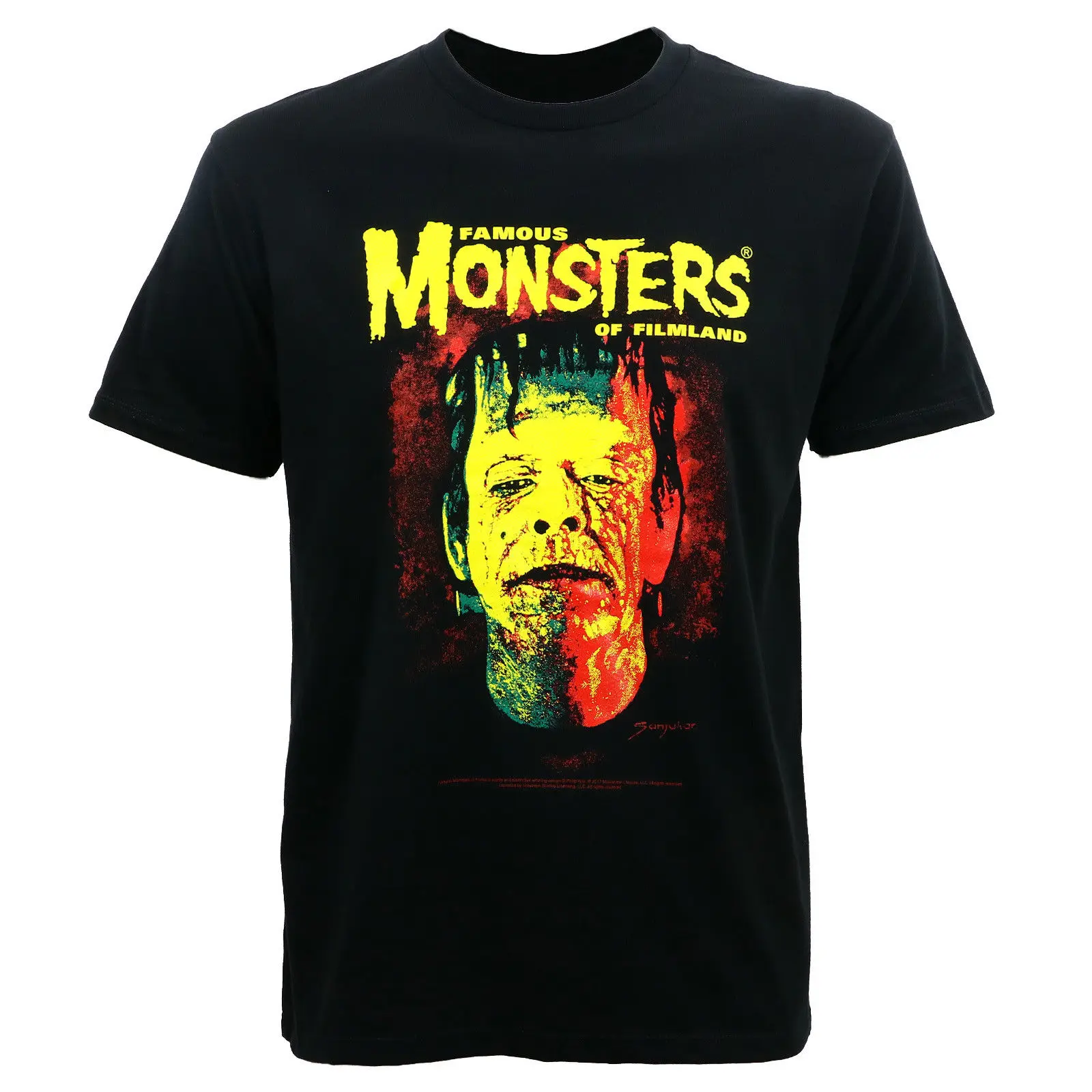 Аутентичные известные Монстры FILMLAND Frankenstein Slim Fit футболка NEW Новинка|Мужские