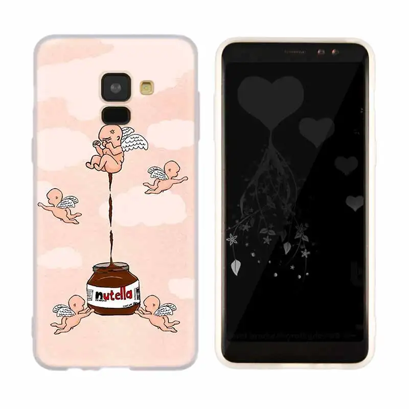Еды шоколада Tumblr Nutella чехол для Samsung Галактики A12/A20/A51/A70/A20s/A21s/A32/A50/A50s/A42/A52/A72 5G A8 A7 A6