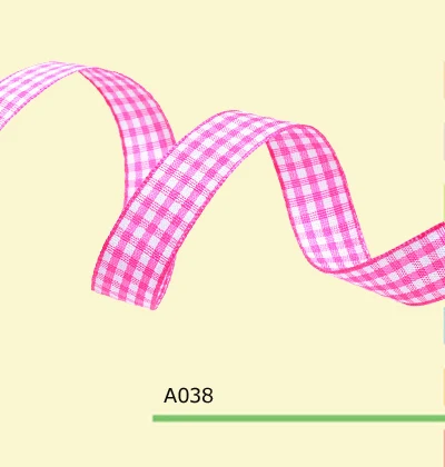 

1 дюйм, 2,5 см, лента в клетку для банта для волос