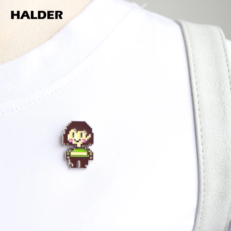 BR0011 HALDER Undertale Chara Мультяшные модные ювелирные изделия Frisk Flowey Toriel Sans броши на булавке Нагрудный значок аксессуары для одежды подарок