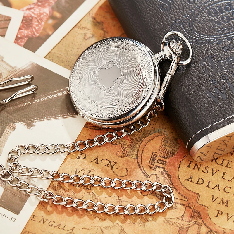 Antique Steampunk Vintage Roman Numerals Quartz Pocket Watch Multicolor Case Necklace Pendant Clock Chain Men's Women 2020 images - 6
