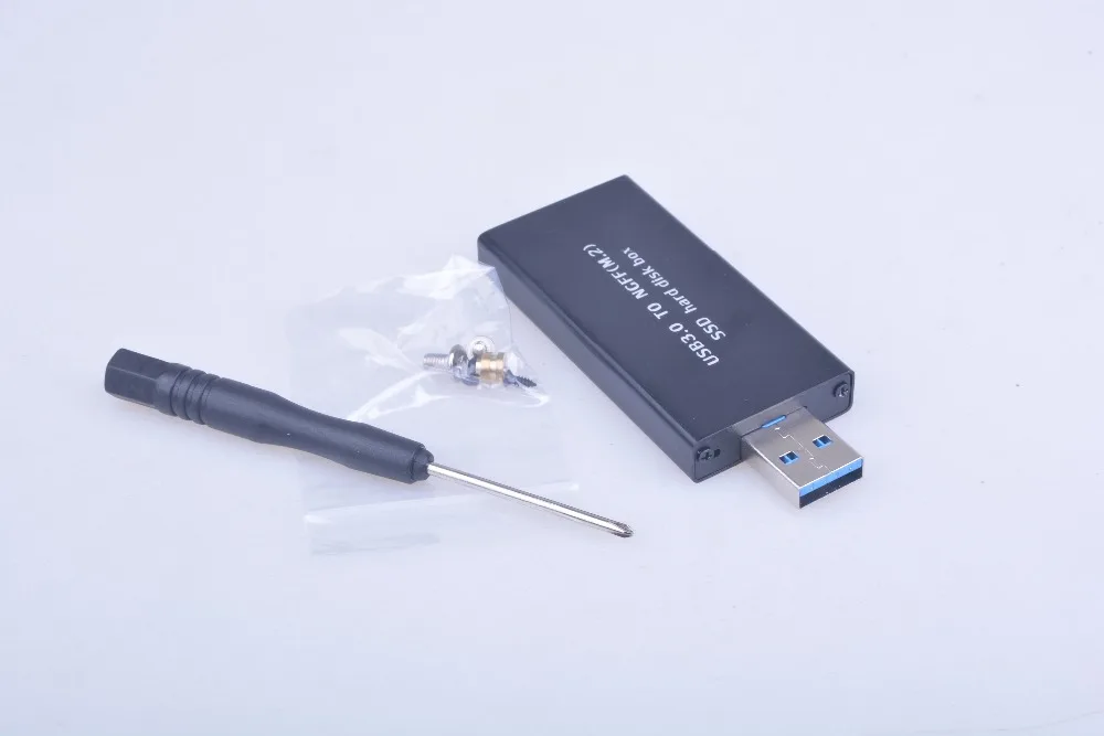 New USB 3.0 to M.2 NGFF 22*42 SSD Mobile hard disk box External Enclosure Storage Case Free Shipping | Компьютеры и офис
