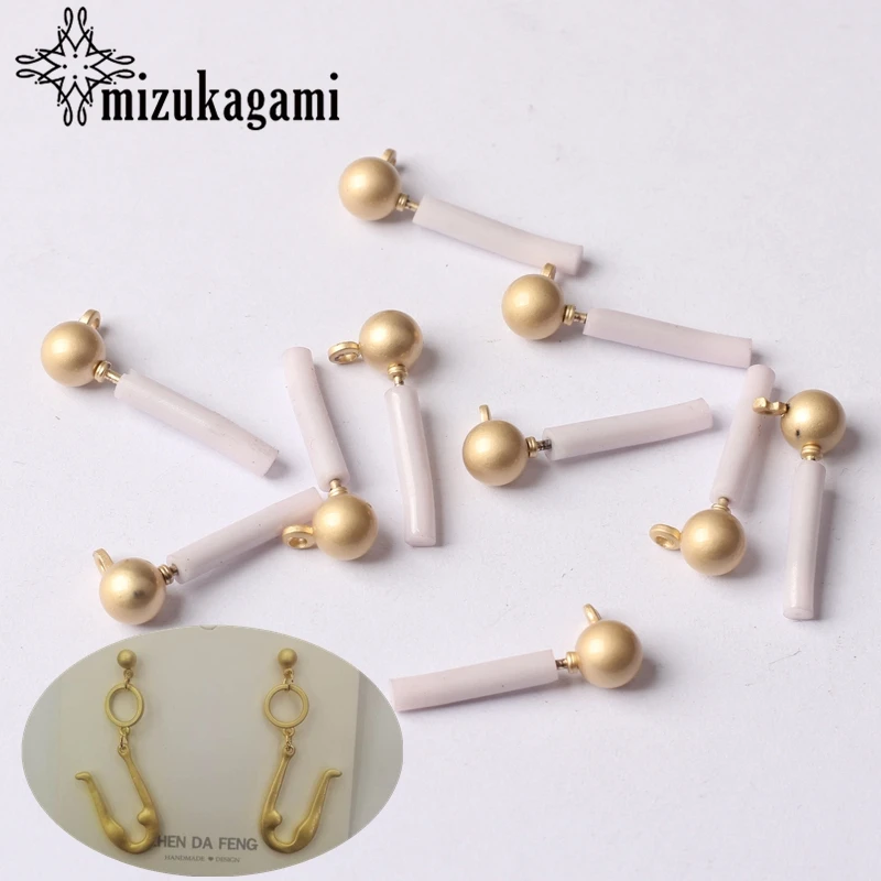

Zinc Alloy Golden Stud Round Ball Shape Base Earrings Connector 5mm 6pcs/lot For DIY Drop Earrings Making Accessories