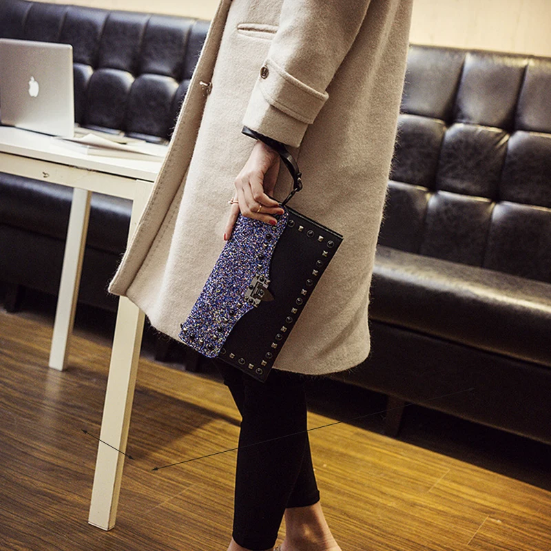 Новинка 2019 роскошная модная женская вечерняя сумка через плечо с блестками и