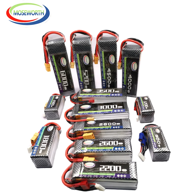 

RC батареи 4S 14,8 V 2200 2800 3300 3800 4200 5200 6000 мА/ч, 30C 40C60C провод с силикатной гелевой Батарея для RC вертолет Quadcopter автомобиля