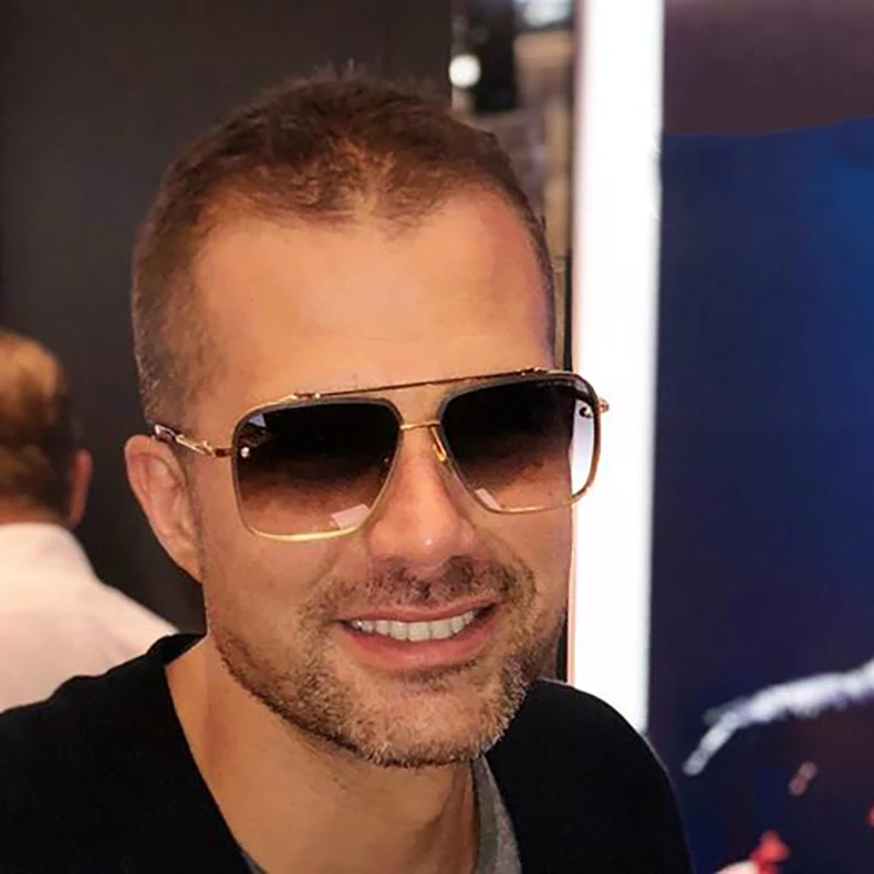 lvvkee hot fashion luxury classic mach six style gradient lens men sunglasses men vintage brand design sun glasses oculos de sol free global shipping