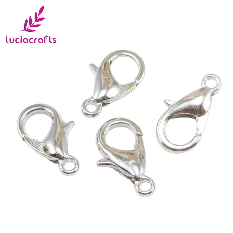 Lucia crafts 24 шт. 12 мм* 6 мм Металлические цинковые ювелирные изделия фурнитура застежки-крючки DIY материалы для одежды аксессуары G0516