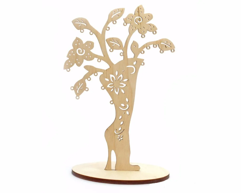 Лазерная резка деревянного дерева ювелирных изделий на высоком каблуке