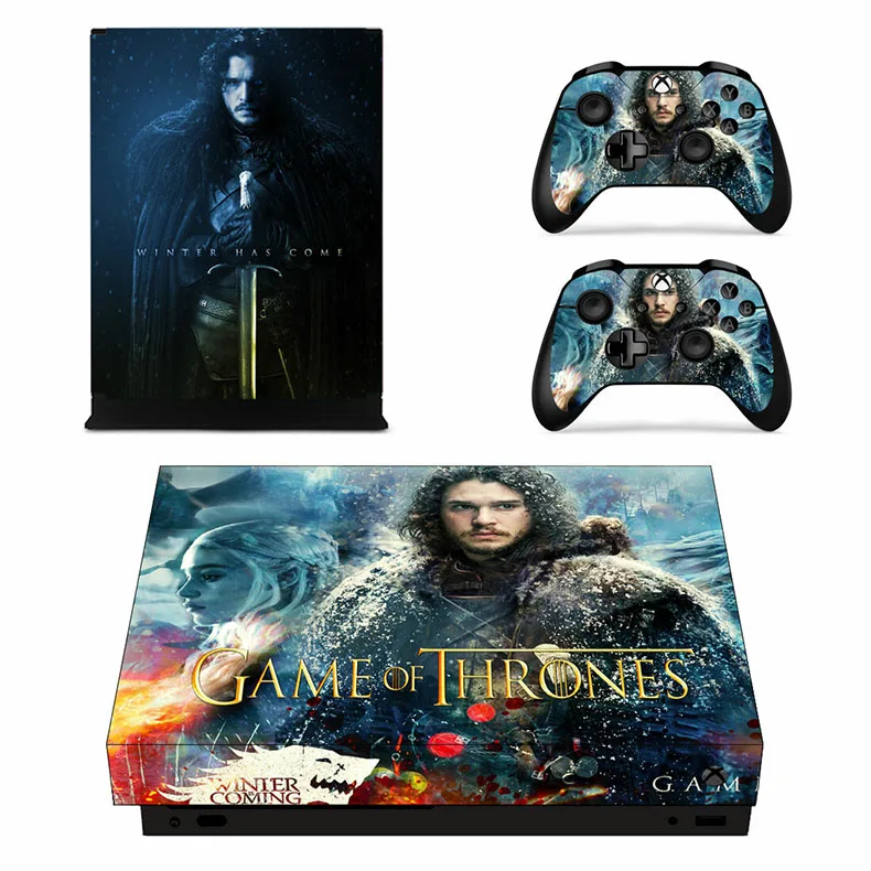 YSX1X2202 Виниловая кожа xbox one x skins наклейка Игра престолов наклейка s Pegatinas Adesivo для xbox one x консоли и двух контроллеров - Цвет: YSX1X2202