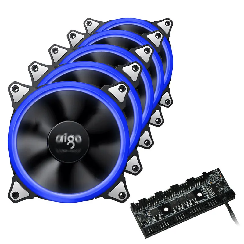 Aigo darkflash 120 мм кулер светодиодный вентилятор RGB IR пульт дистанционного управления
