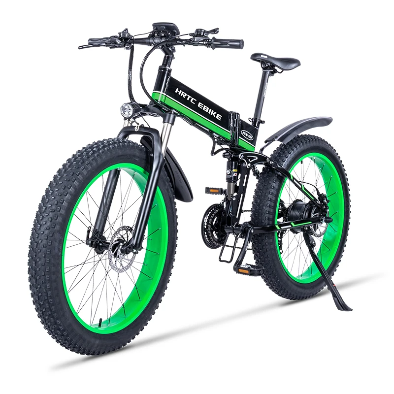 Bestellen 26 Zoll Fett Ebike Weichen Schwanz Elektrische Mountainbike 48V1000W High Speed Motor Elektrisches Fahrrad Falten Strand Schnee Elektrische Fahrrad