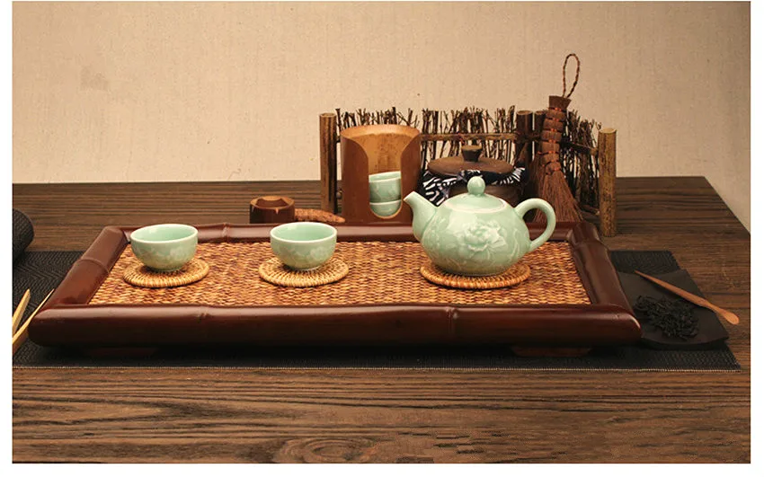 Китайский кунг-фу чайные аксессуары держатель для полотенец бамбуковая чашка