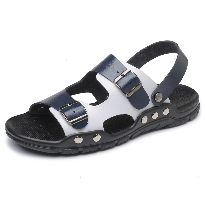 Сандалии мужские дышащие повседневные пляжные туфли без застежки с подсветкой