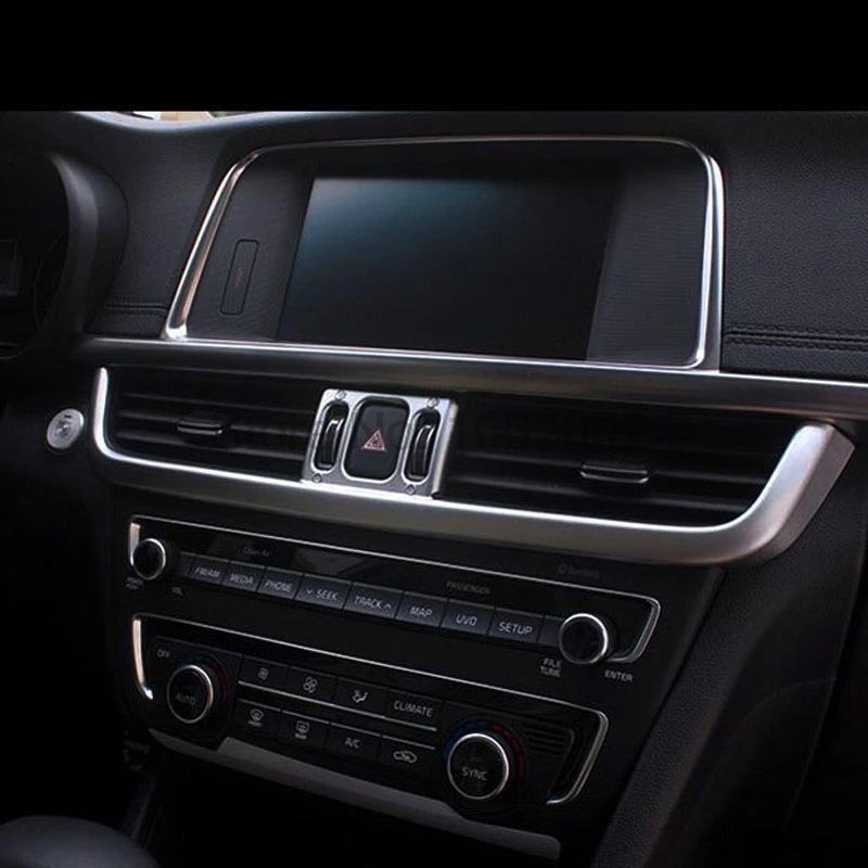 Для Kia K5 2016 3 шт. хромированная Автомобильная внутренняя центральная консоль