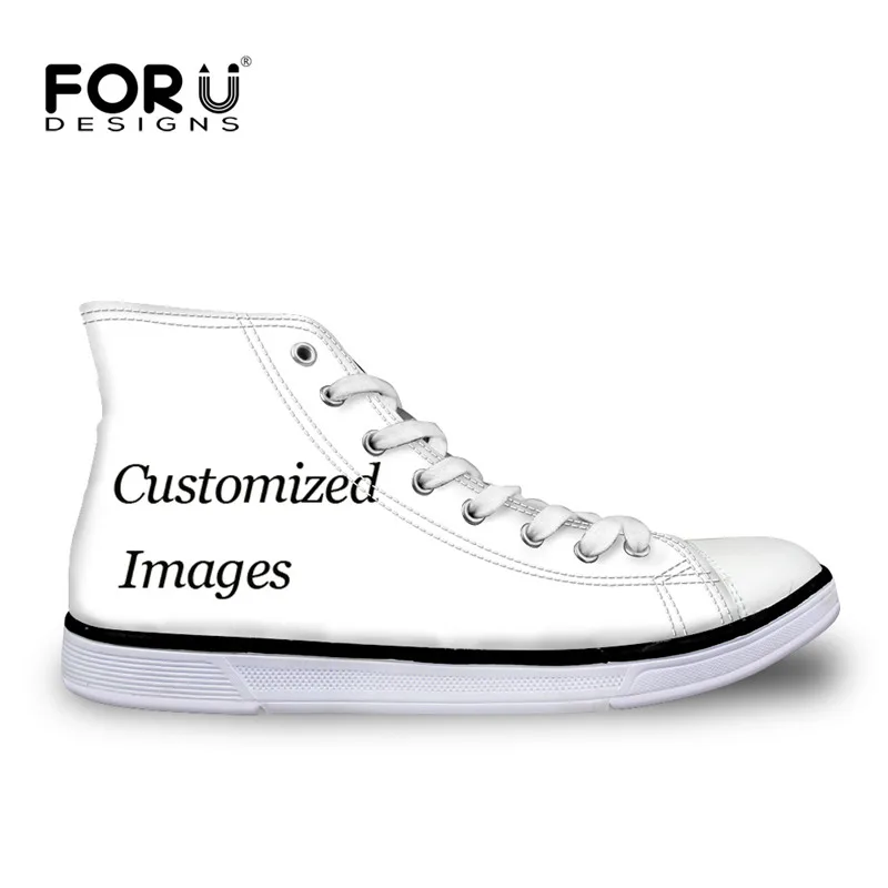 customAK FORUDESIGNS/Женская обувь Galaxy дерево с цветочным принтом высокие кеды удобные на шнуровке женские кроссовки zapatillas mujer - Цвет: customAK