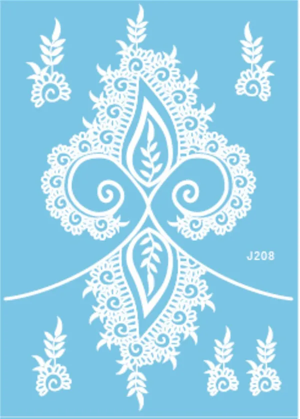 1 шт. водостойкая Татуировка хна с белыми чернилами | Красота и здоровье