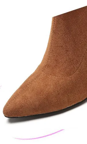 Aleafalling/Женские ботинки в байкерском стиле женские простые с острым носком на