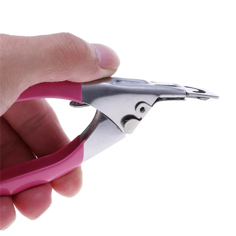 Розовый резак для ногтей акриловый УФ гель инструмент маникюра|nail art edge cutter|false nail