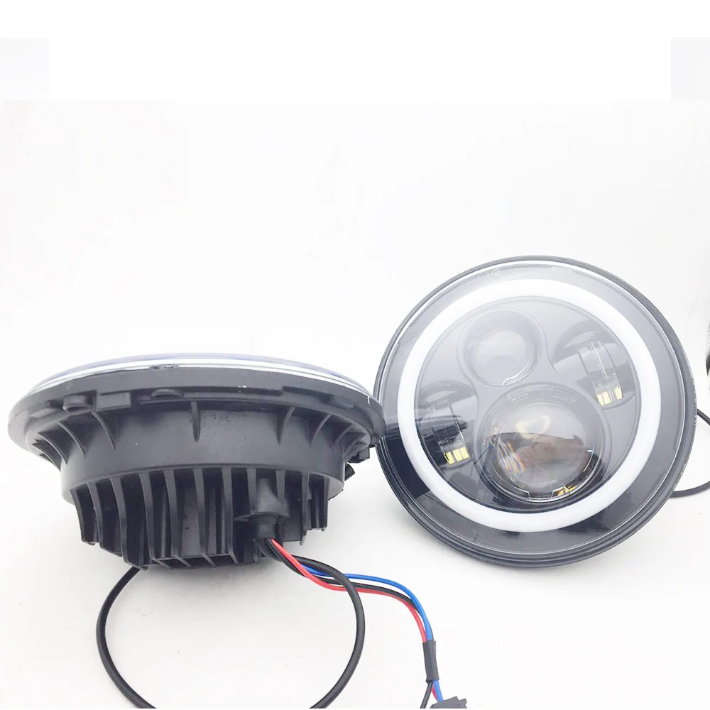 Цветная (RGB) 7 дюймовый светодиодный головной светильник Hi/короче спереди и