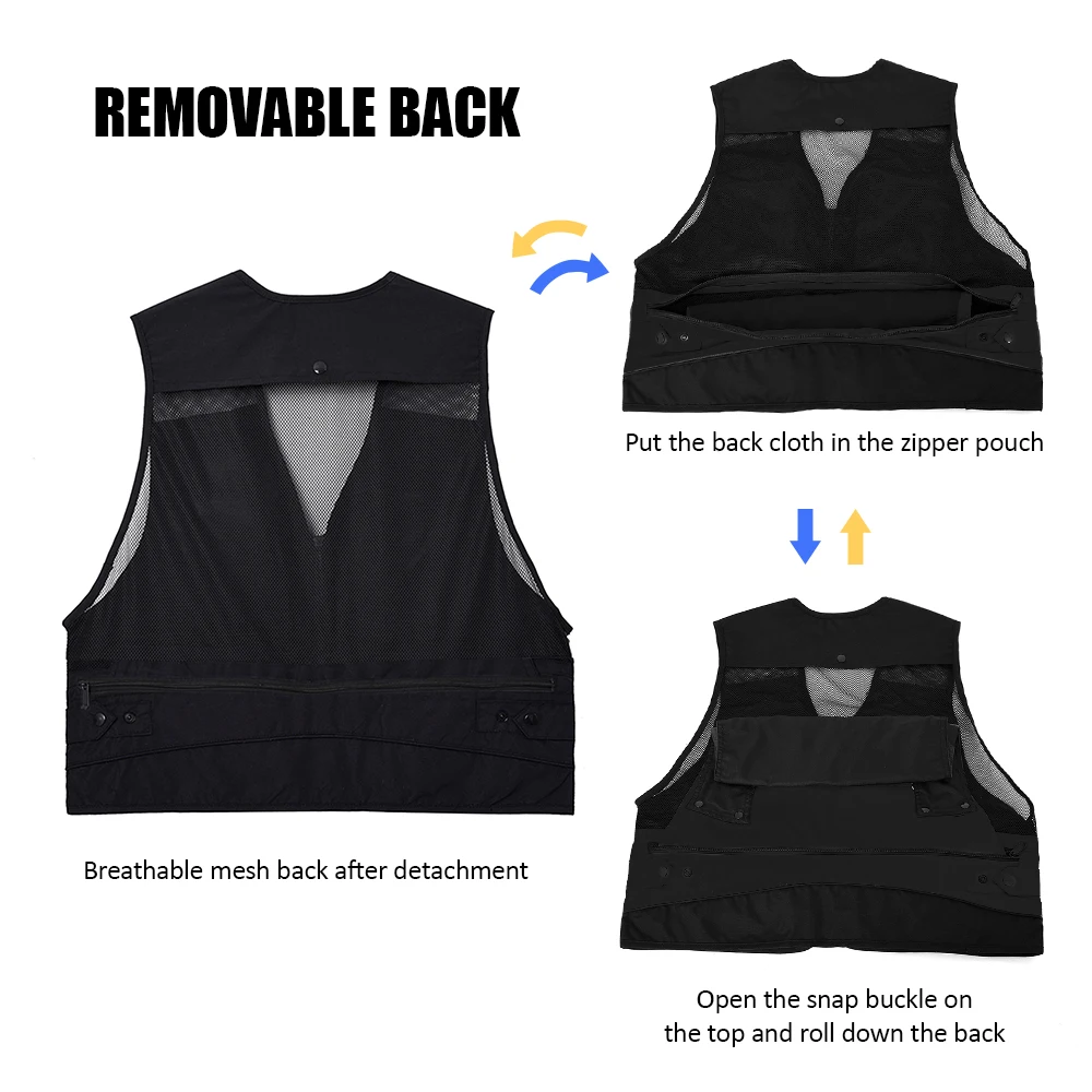 Lixada рыболовный жилет без рукавов рыболовная куртка с несколькими карманами для