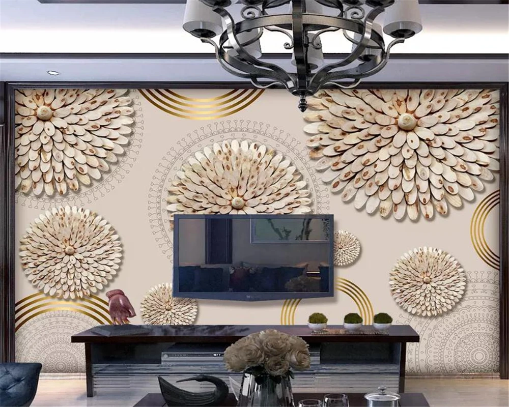 Обои на заказ фрески большая настенная живопись Новая китайская резьба по дереву