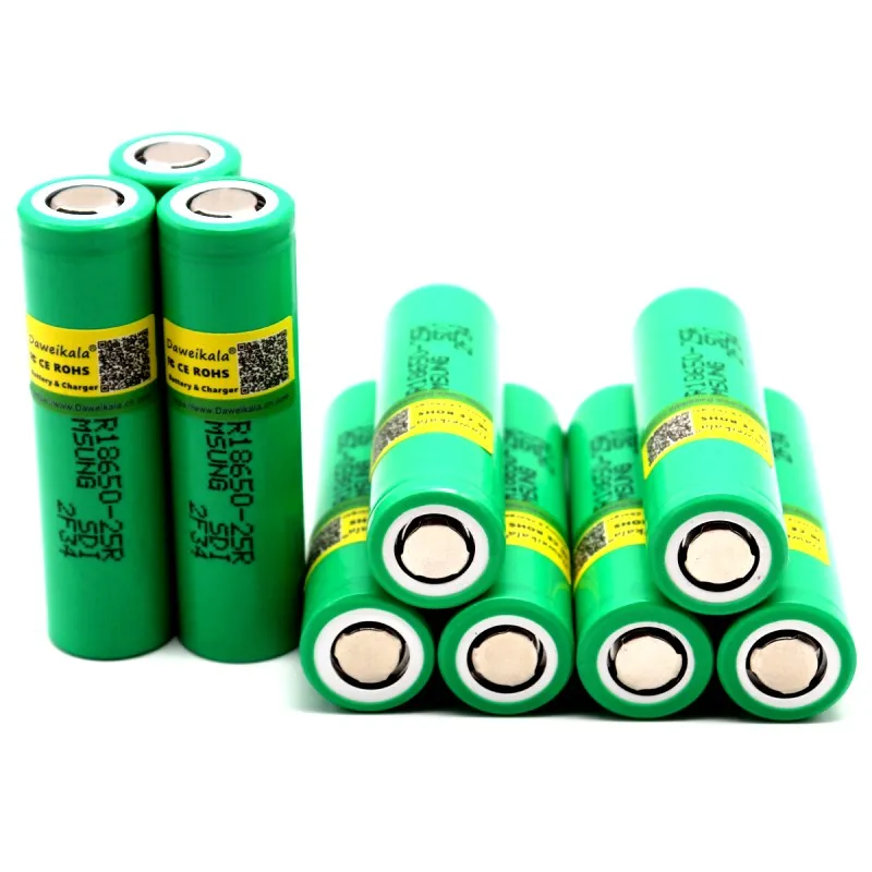 Daweikala 18650 2500 мАч батарея recargable 3,6 В для samsung INR 1865025R 20A USO de cigarrillos electronicos