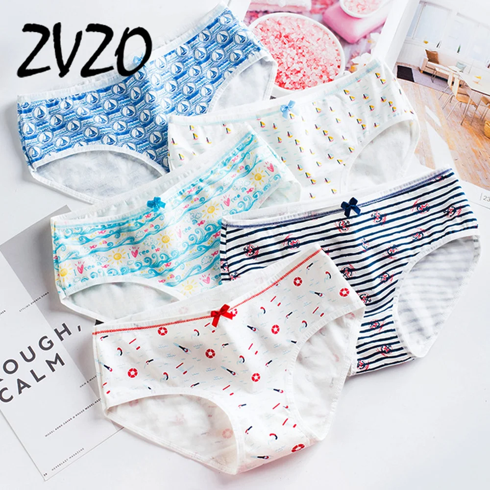 Женские трусики с принтом парусника нижнее белье хлопковые трусы сексуальные