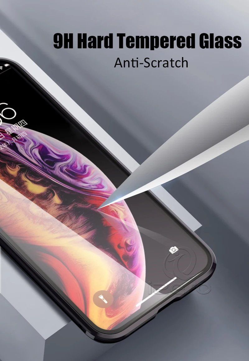 Luxury 360 Full Cover For iPhone 8 7 6 6S S Plus Double Side Tempered Glass Magnetic Adsorption XR Xs Max X Case | Мобильные