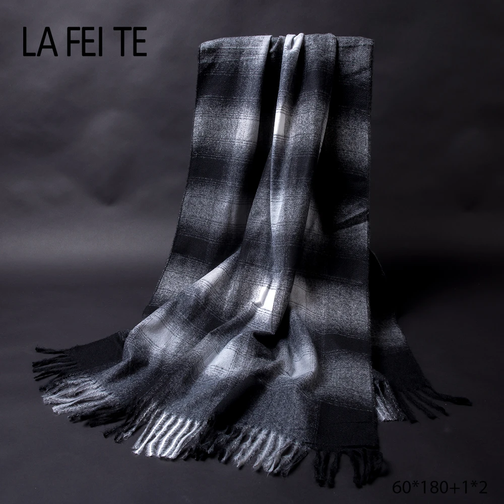 New Winter Cashmere Scarf Men Women Shawl Male Neckerchief Business Plaid Pashmina Foulard Female Wraps Women Scarves For Ladies