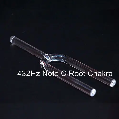 432Hz Note C CVNC 440 Гц или 432 гц 30 мм любое Примечание C, C#, D, D#, E, F, F#, G, G#, A, A#, B прозрачная кварцевая вилка для настройки пения - Цвет: 432Hz Note C