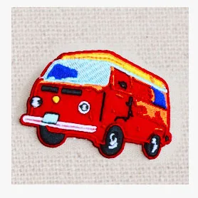 11 шт./лот мультяшная Вышивка Патчи симпатичный автомобиль грузовик экскаватор